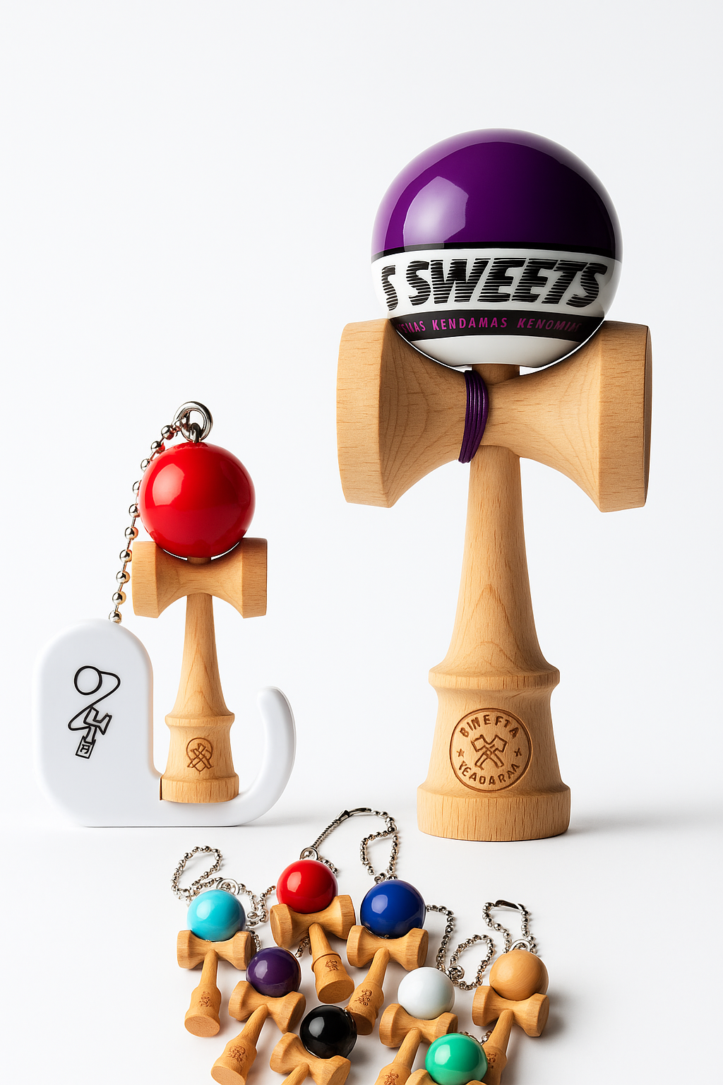 🎯 Sweets Starter Pack – Kendama + Breloc + Suport