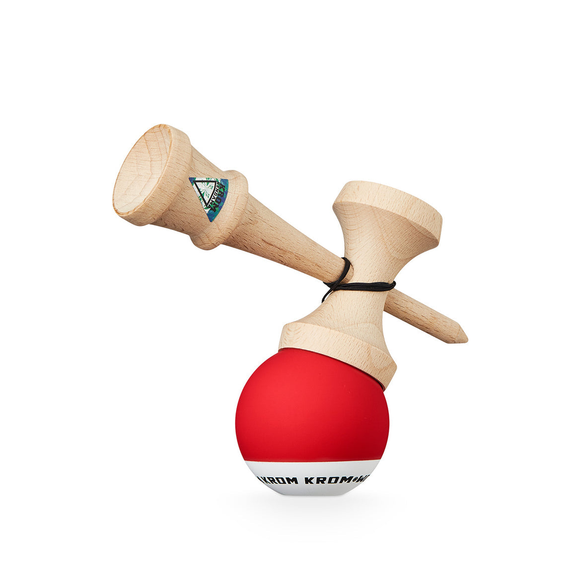 Kendama KROM POP RUBBER RED – Originală, din lemn de calitate